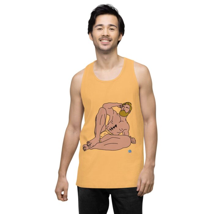 Men’s premium tank top - Blonde in Jock - Image 47