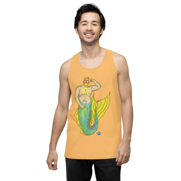 Men’s premium tank top - MerCub Yellow - Image 20