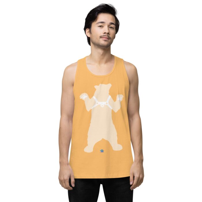 Men’s premium tank top - Bear in Harness / Leather Bear - Image 46