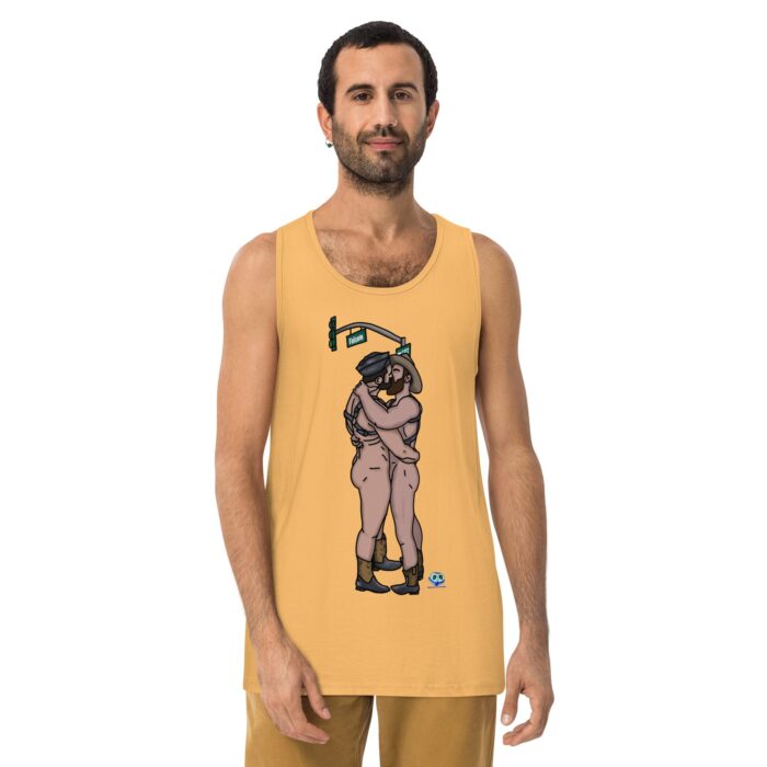 Men’s premium tank top - Folsom Kiss - Image 20