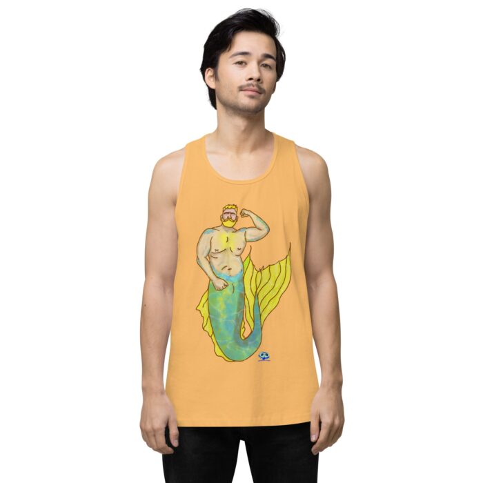 Men’s premium tank top - MerCub Yellow - Image 19