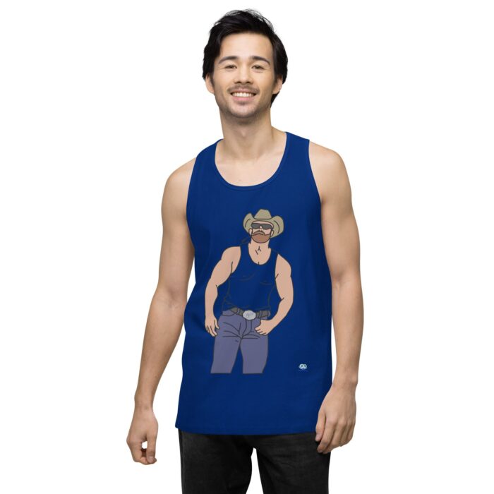 Men’s premium tank top - Cowboy Blues - Image 8