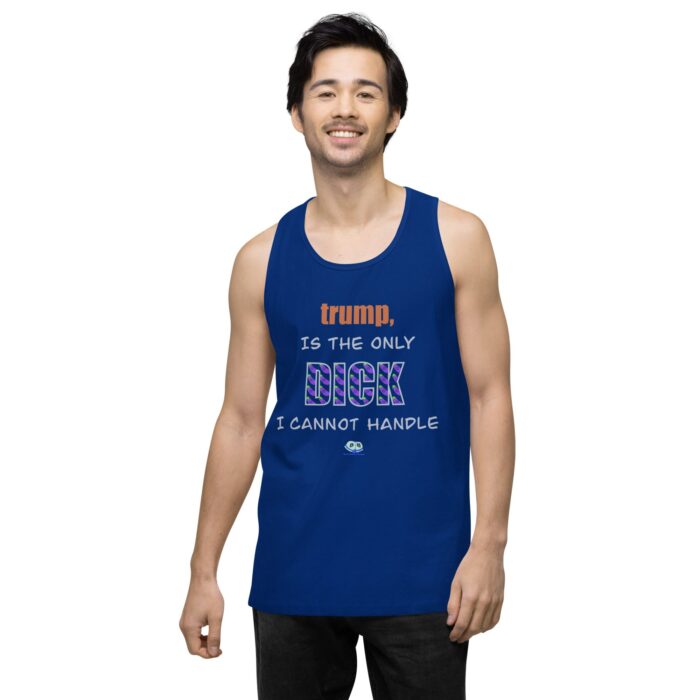 Men’s premium tank top - trump is a dick - Image 4