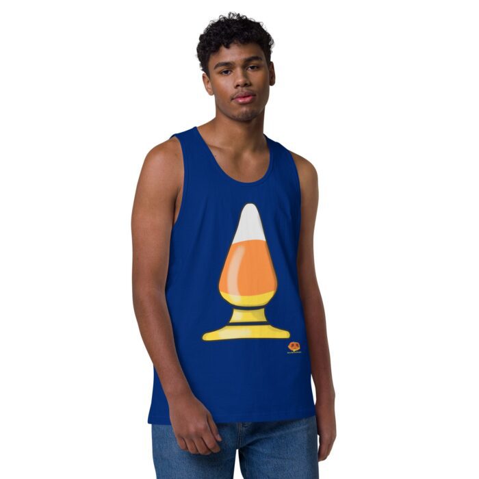Men’s premium tank top - Candy Corn Butt Plug - Image 6