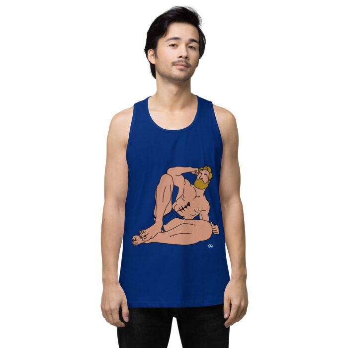 Men’s premium tank top - Blonde in Jock - Image 7