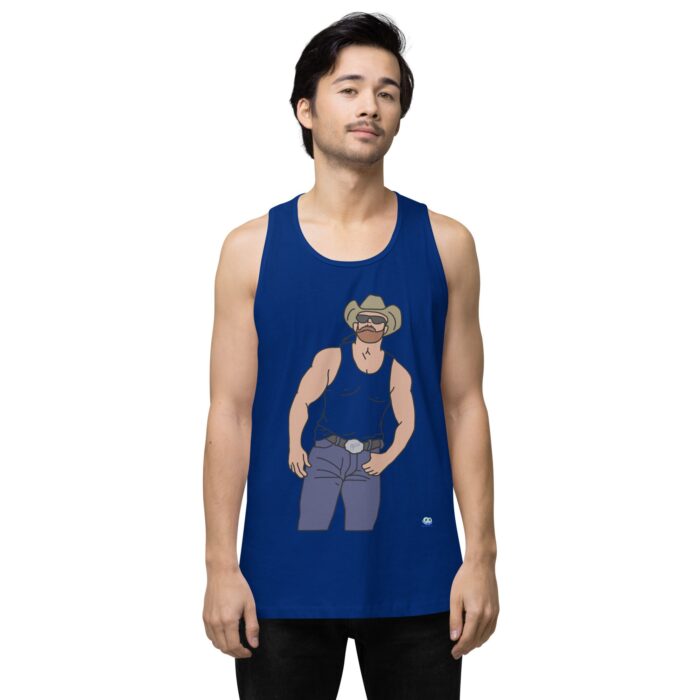Men’s premium tank top - Cowboy Blues - Image 7