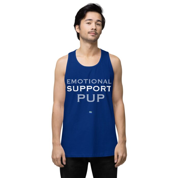 Men’s premium tank top - Emotional Support Pup - Image 7