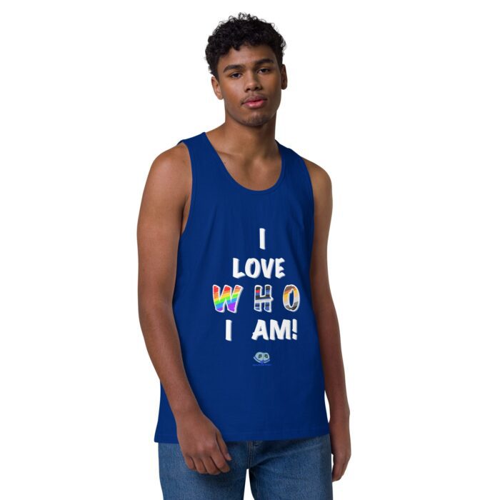 Men’s premium tank top - I Love Who I Am - Image 6