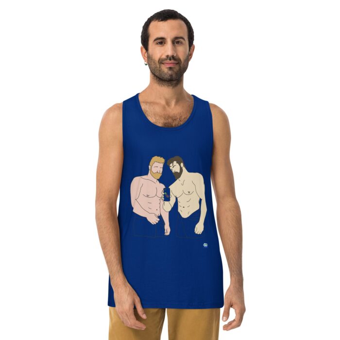 Men’s premium tank top - Locker Room Selfie - Image 2