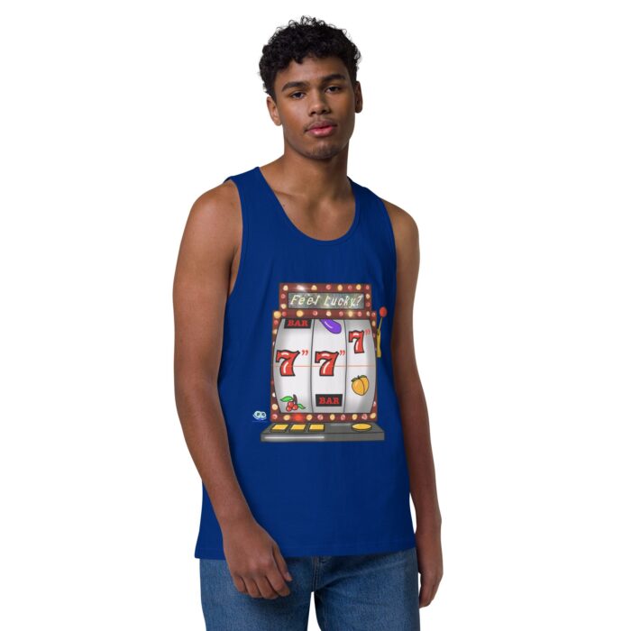 Men’s premium tank top - Lucky Seven Inches - Image 4