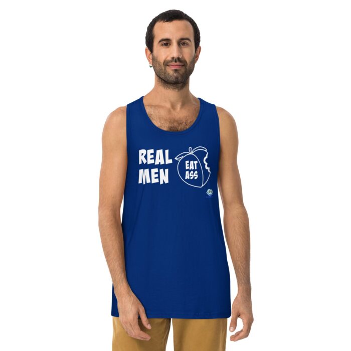 Men’s premium tank top - Real Men Eat Ass - Image 3