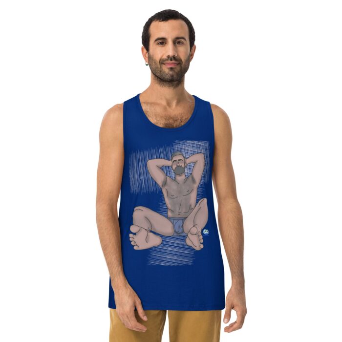 Men’s premium tank top - Salt and Pepper - Image 4