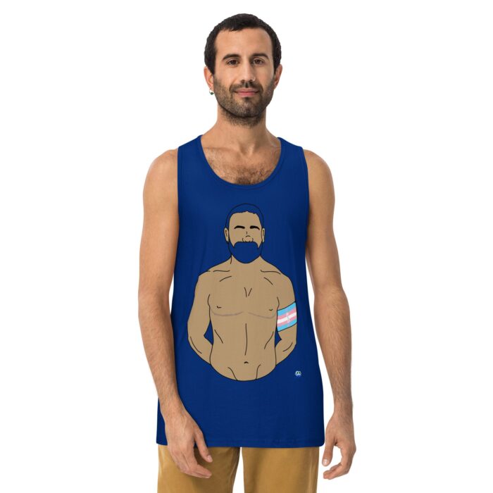 Men’s premium tank top - Trans Pride - Image 3