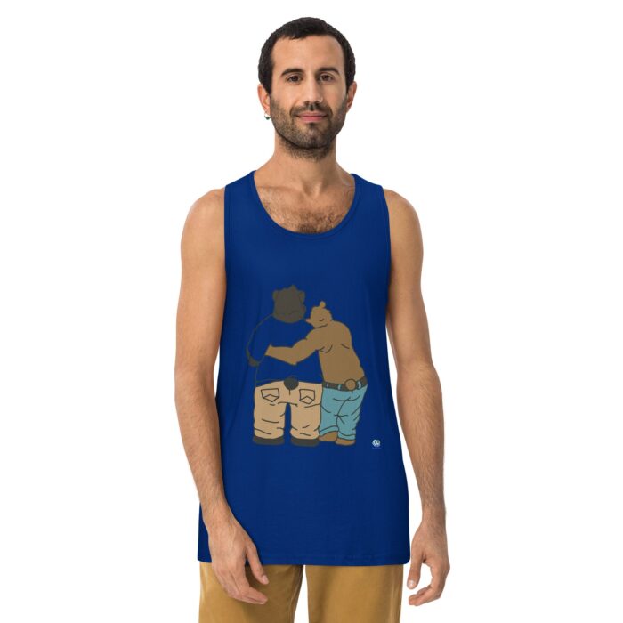 Men’s premium tank top - Two Bears from Behind - Image 3