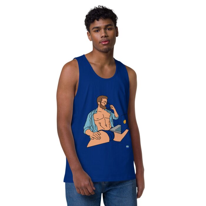 Men’s premium tank top - Work from Home - Image 4
