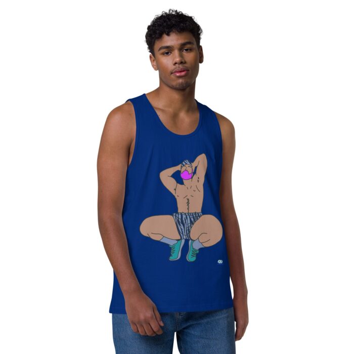 Men’s premium tank top - Zebra Shorts - Image 4