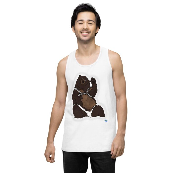 Men’s premium tank top - Disco Bear - Image 26