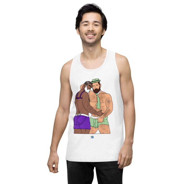Men’s premium tank top - He's Got a Basket - Image 62