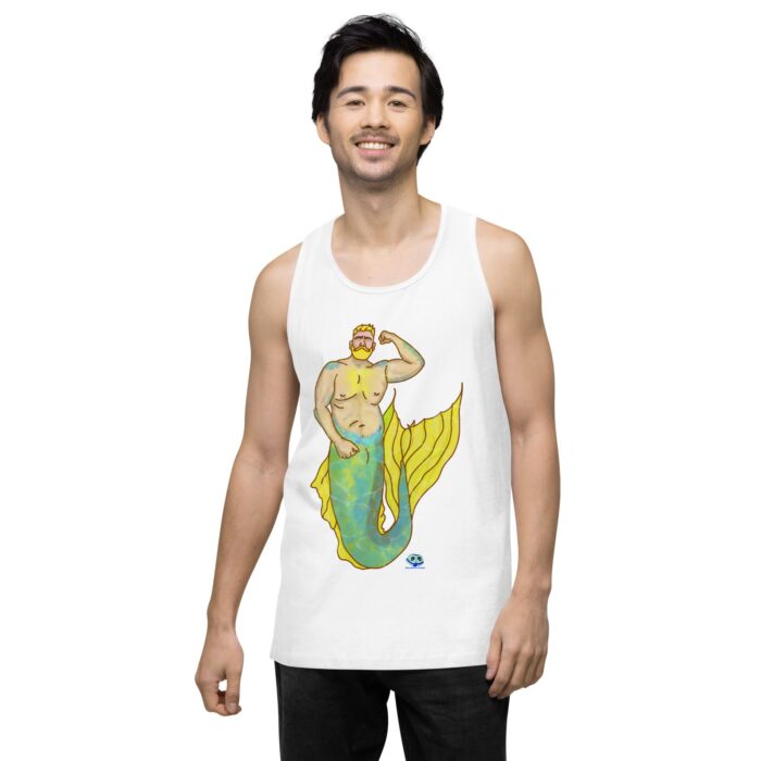 Men’s premium tank top - MerCub Yellow - Image 26
