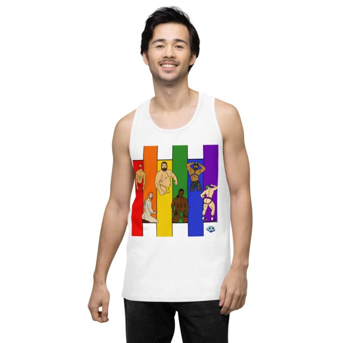 Men’s premium tank top - Pride Columns - Image 62