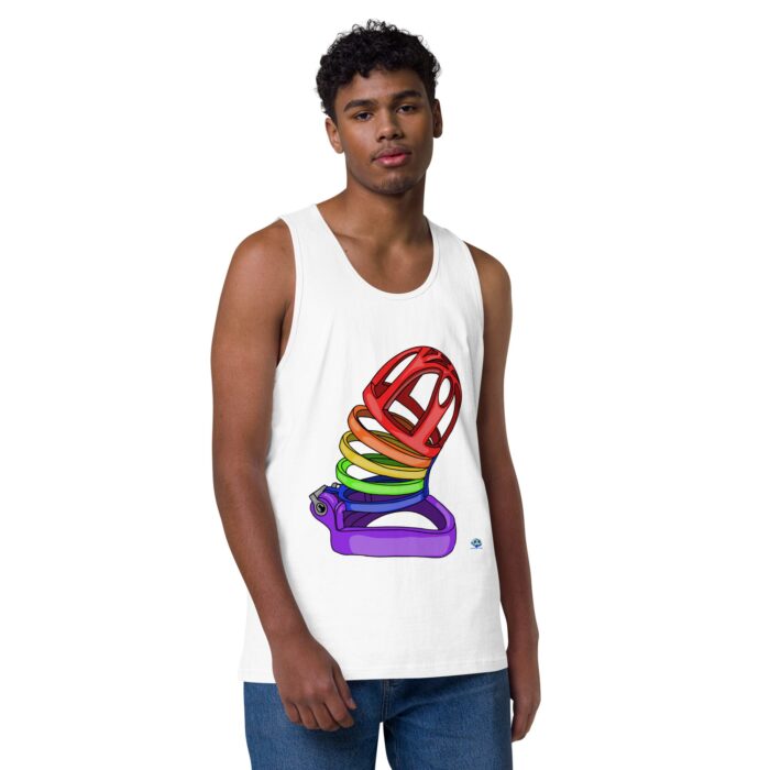 Men’s premium tank top - Chastity Cage - Image 49