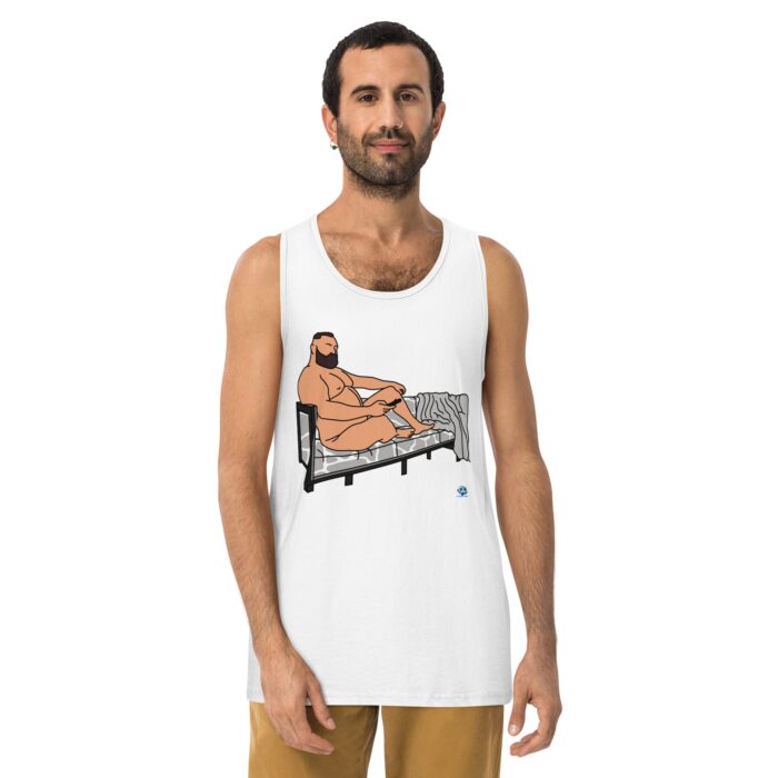 Men’s premium tank top - Giraffe Couch - Image 25