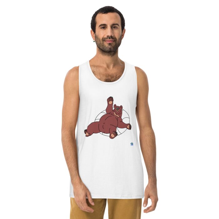 Men’s premium tank top - Inner Tube Bear - Image 25