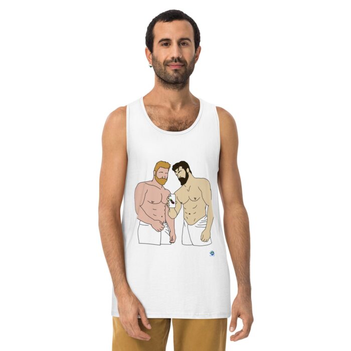Men’s premium tank top - Locker Room Selfie - Image 13