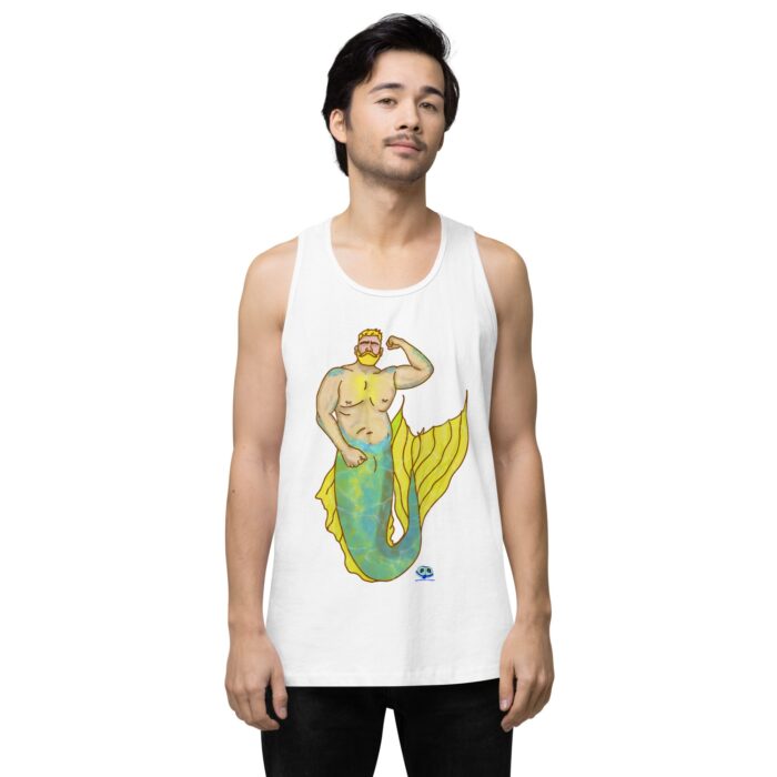 Men’s premium tank top - MerCub Yellow - Image 25