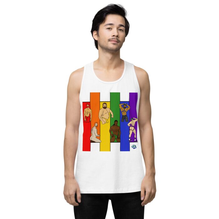 Men’s premium tank top - Pride Columns - Image 61