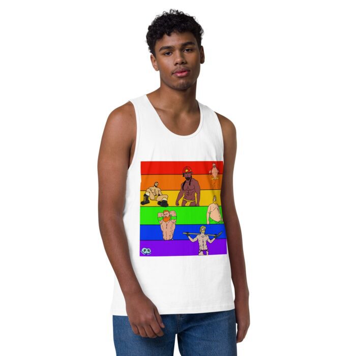 Men’s premium tank top - Pride Rows - Image 49