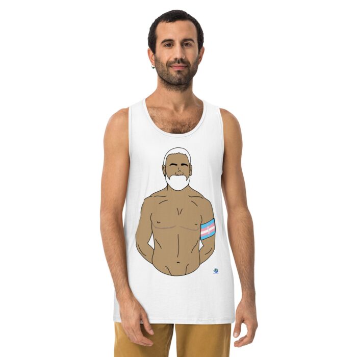 Men’s premium tank top - Trans Pride - Image 13
