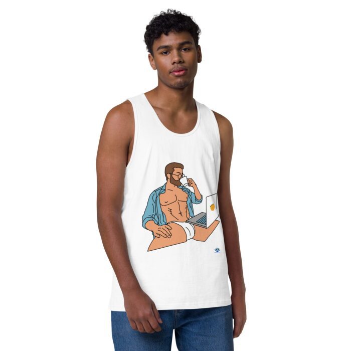 Men’s premium tank top - Work from Home - Image 25