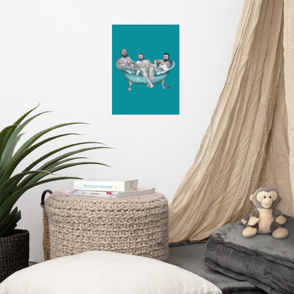 Photo paper poster - 3 Bears in a Tub