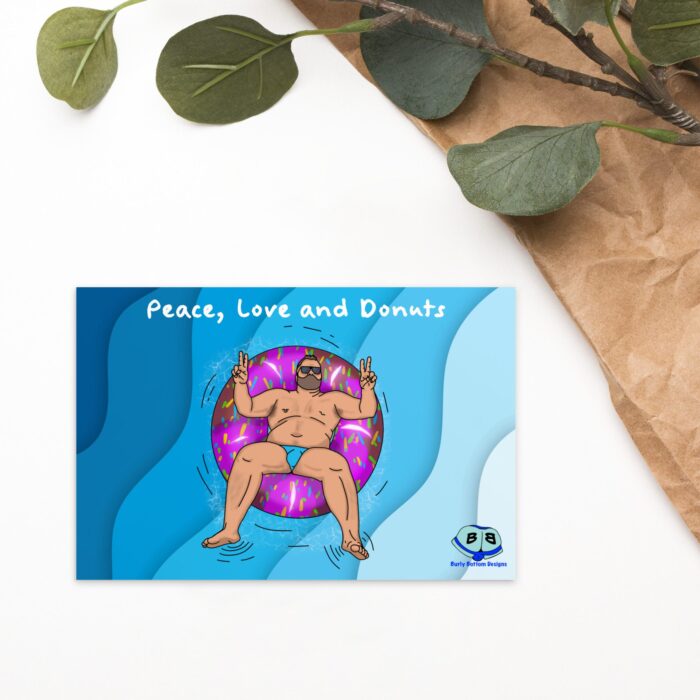 Fine Art Postcard - Peace, Love and Doughnuts