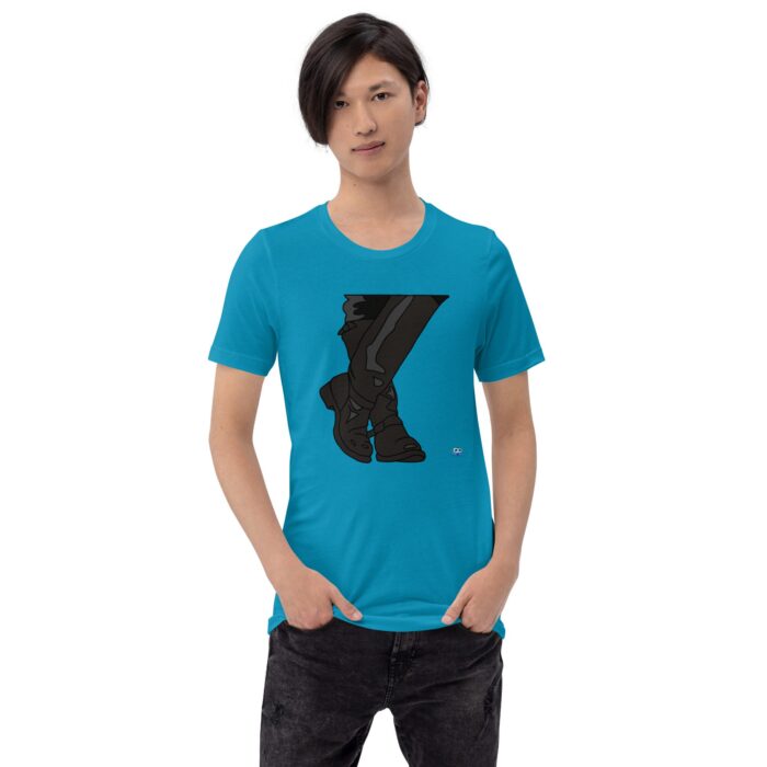 Short Sleeve Tee - Leather Boots - Image 9