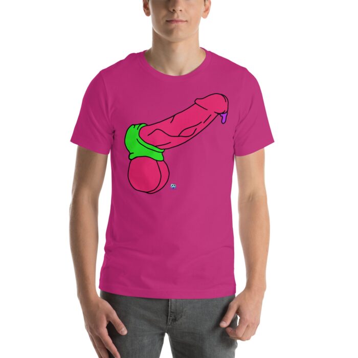 Short Sleeve Tee - Pop Art Cock and Ball Stretcher - Image 6