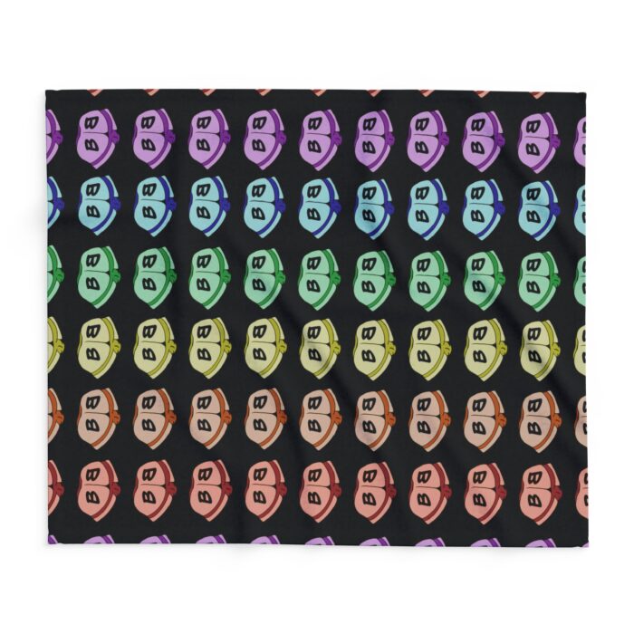 Arctic Fleece Blanket - Little Rainbow Butts - Image 2