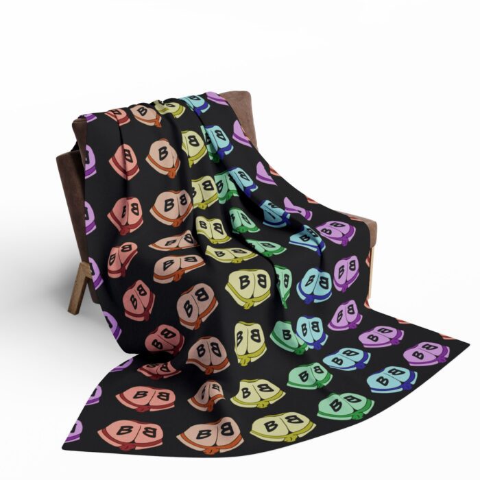 Arctic Fleece Blanket - Little Rainbow Butts - Image 8