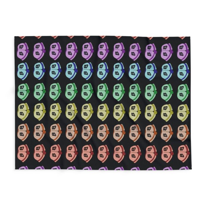 Arctic Fleece Blanket - Little Rainbow Butts - Image 6