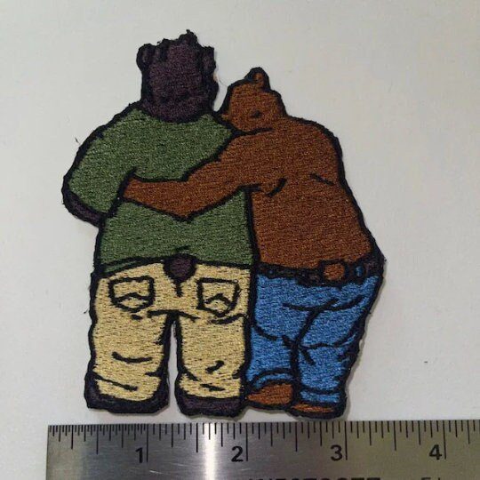 Iron On Patch - Two Bears from Behind