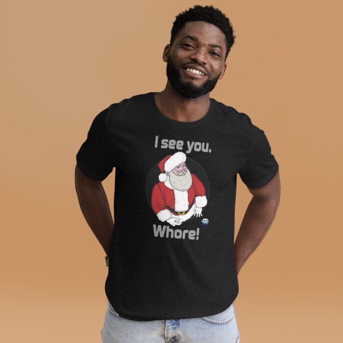 Short Sleeve Tee - Santa Sees You - Image 2