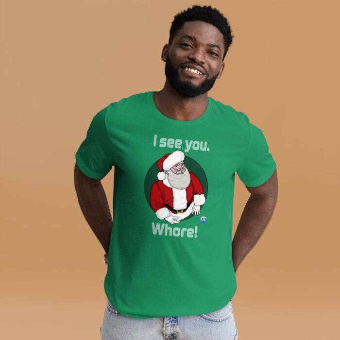 Short Sleeve Tee - Santa Sees You - Image 12