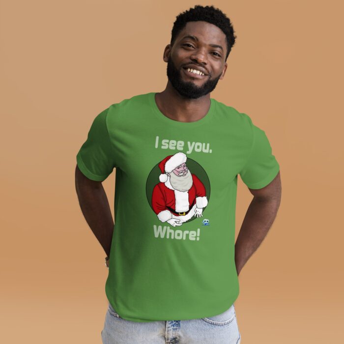 Short Sleeve Tee - Santa Sees You - Image 13