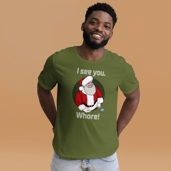 Short Sleeve Tee - Santa Sees You - Image 9