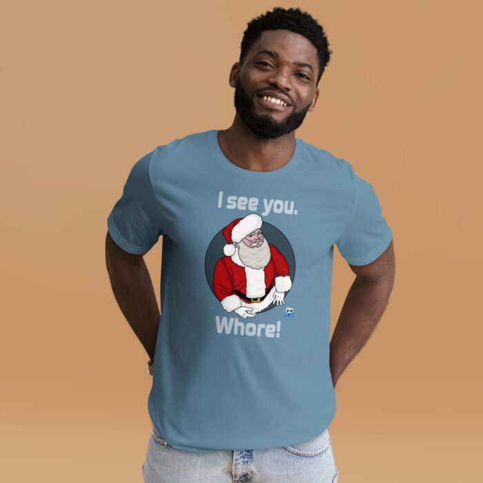 Short Sleeve Tee - Santa Sees You - Image 14