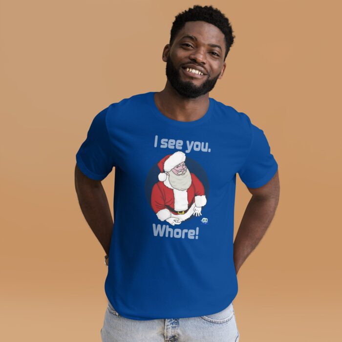 Short Sleeve Tee - Santa Sees You - Image 7