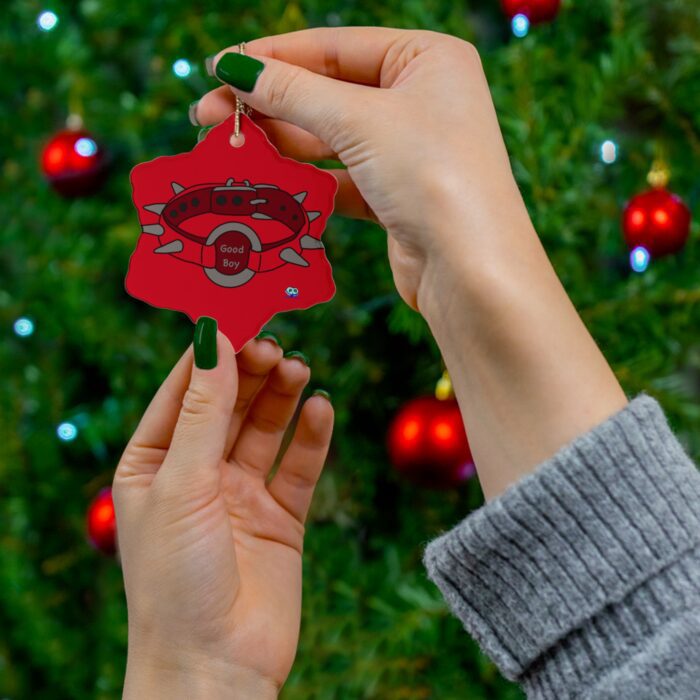 Ceramic Ornament - Spiked Collar  (Red) - Image 6