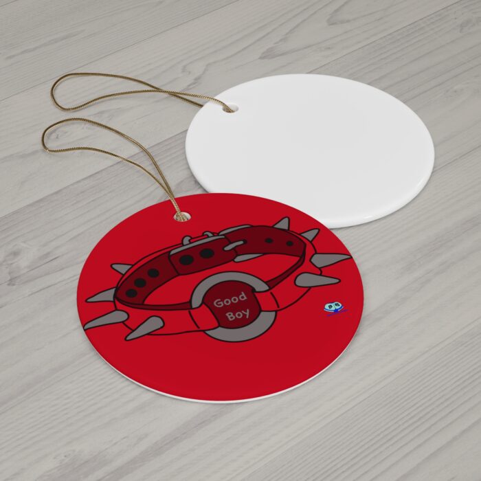Ceramic Ornament - Spiked Collar  (Red) - Image 2