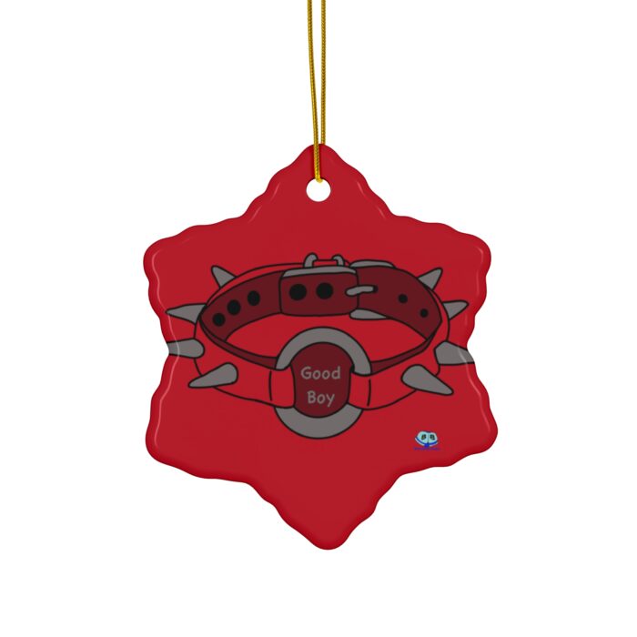 Ceramic Ornament - Spiked Collar  (Red) - Image 4
